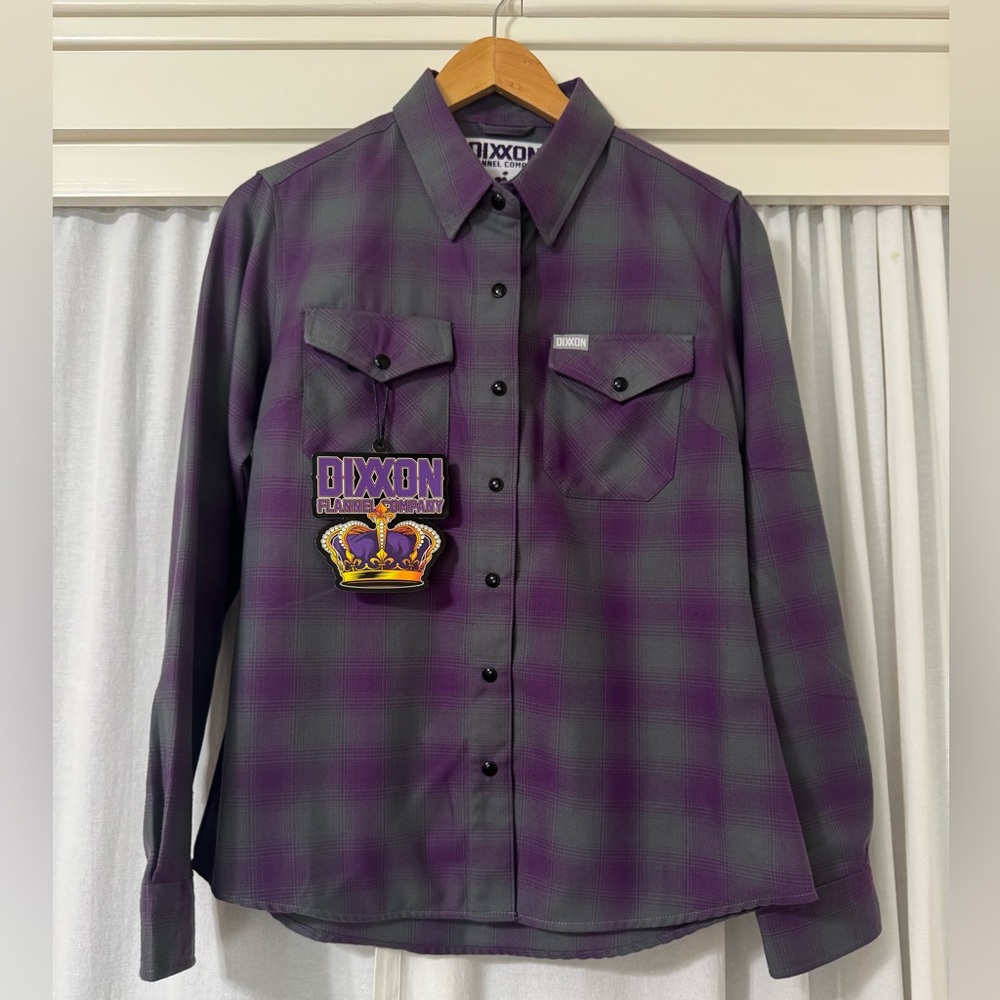 DIXXON Reign Plaid Flannel Shirt M NWT